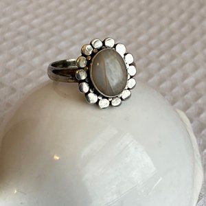Rose Quartz Ring, .925 Silver, size 7